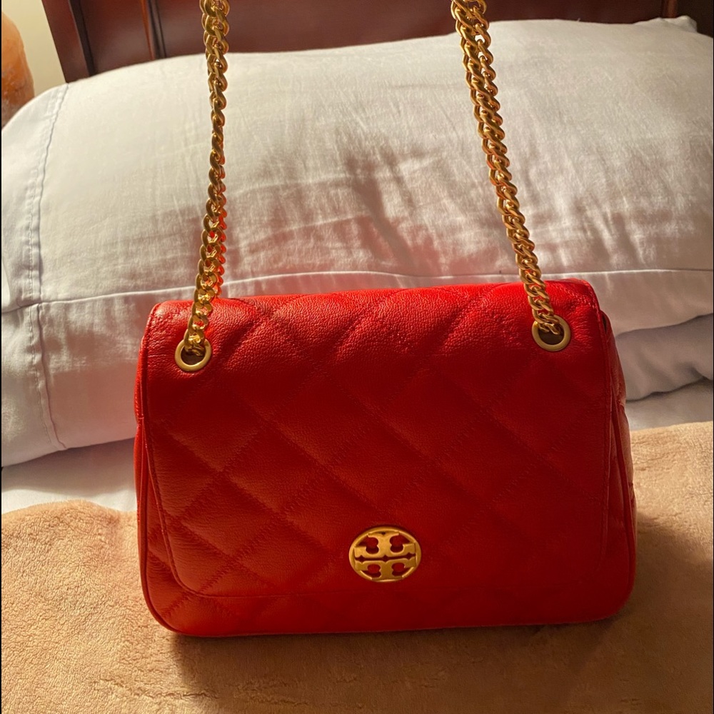 Red Tory Burch Shoulder Bag